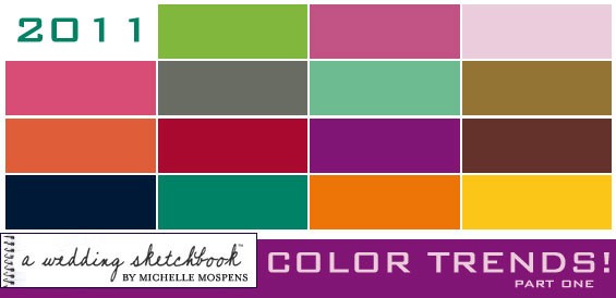 Here are wedding color trends for 2011 from mypersonalartistcom