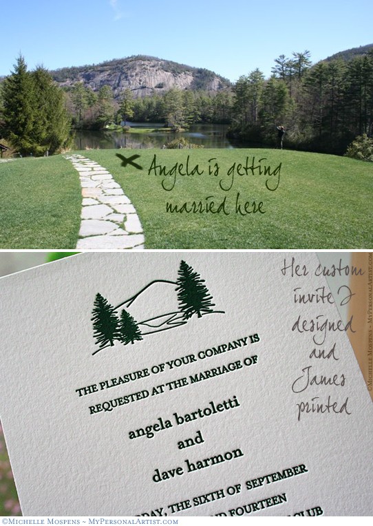 I always enjoy a custom made wedding invitation design