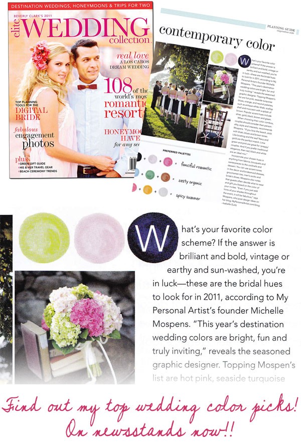 I am so excited to see my top wedding color picks in Beverly Clark's Elite