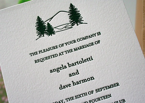  Mountain Wedding Invitations by My Personal Artist 