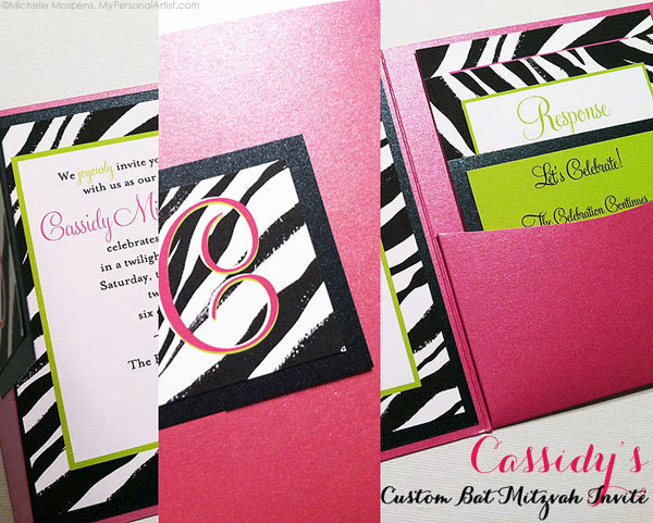 Super bright pink sparkly hand painted zebra print with splashes of the 