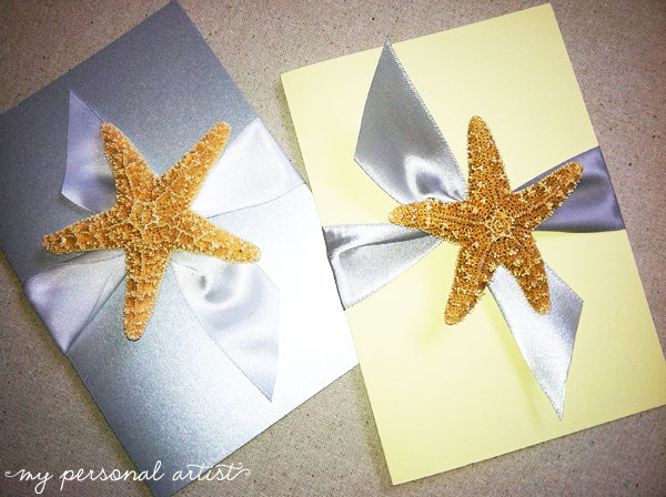 starfish wedding invitations